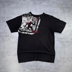 Y2K Black AND1 Grunge Basketball Distressed T-Shirt